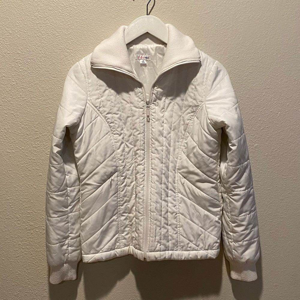 Y2K Anchor Blue Puffer Jacket‎ size Small white